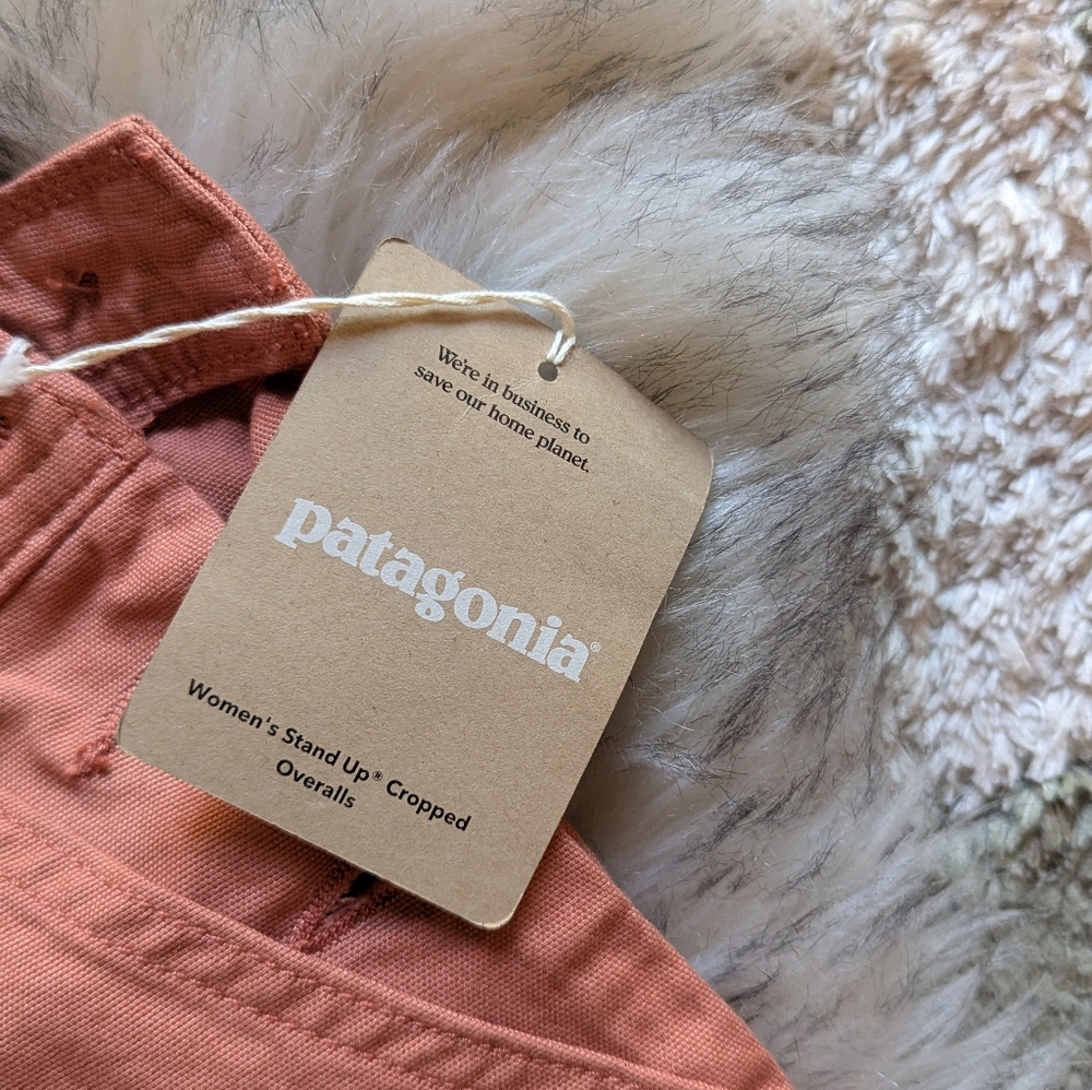 NWT Patagonia Overalls. Ankle Length Wide Leg Peach Color .Size 12. - Picture 14 of 16